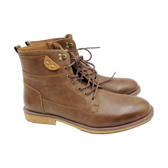 VOSTEY Men\'s Waterproof Casual Side Zip Chukka Boot BMY680B Brown 13 US main image 5